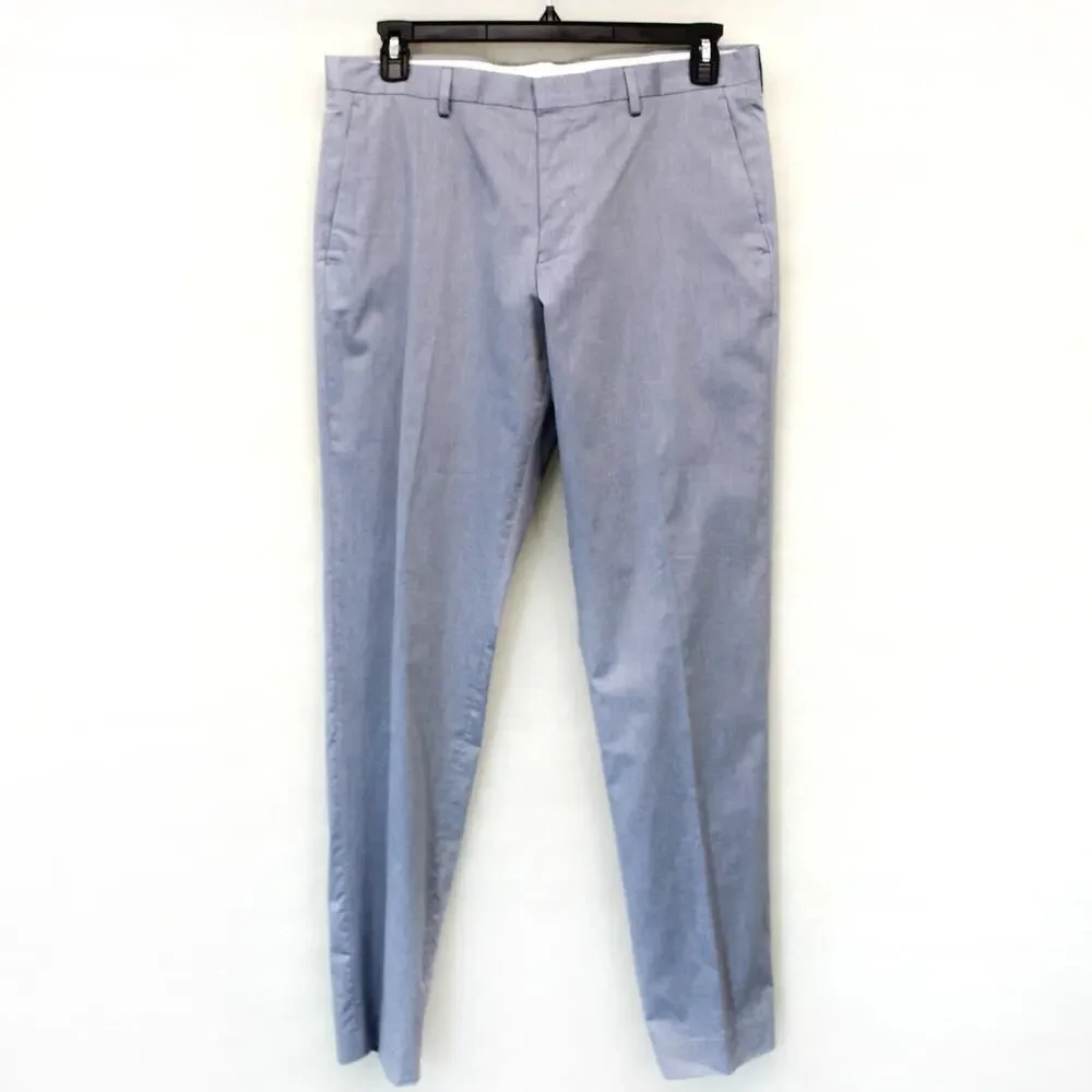 J.Crew Men's Ludlow Slim Blue 100% Cotton Suits Pants Size W34